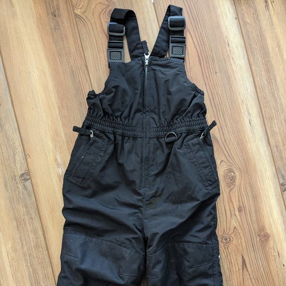 Like New! Lands End Squall Waterproof Snow Bib in Black , size 3T - Picture 1 of 1